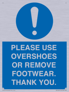 PLEASE USE OVERSHOES OR REMOVE FOOTWEAR. THANK YOU.